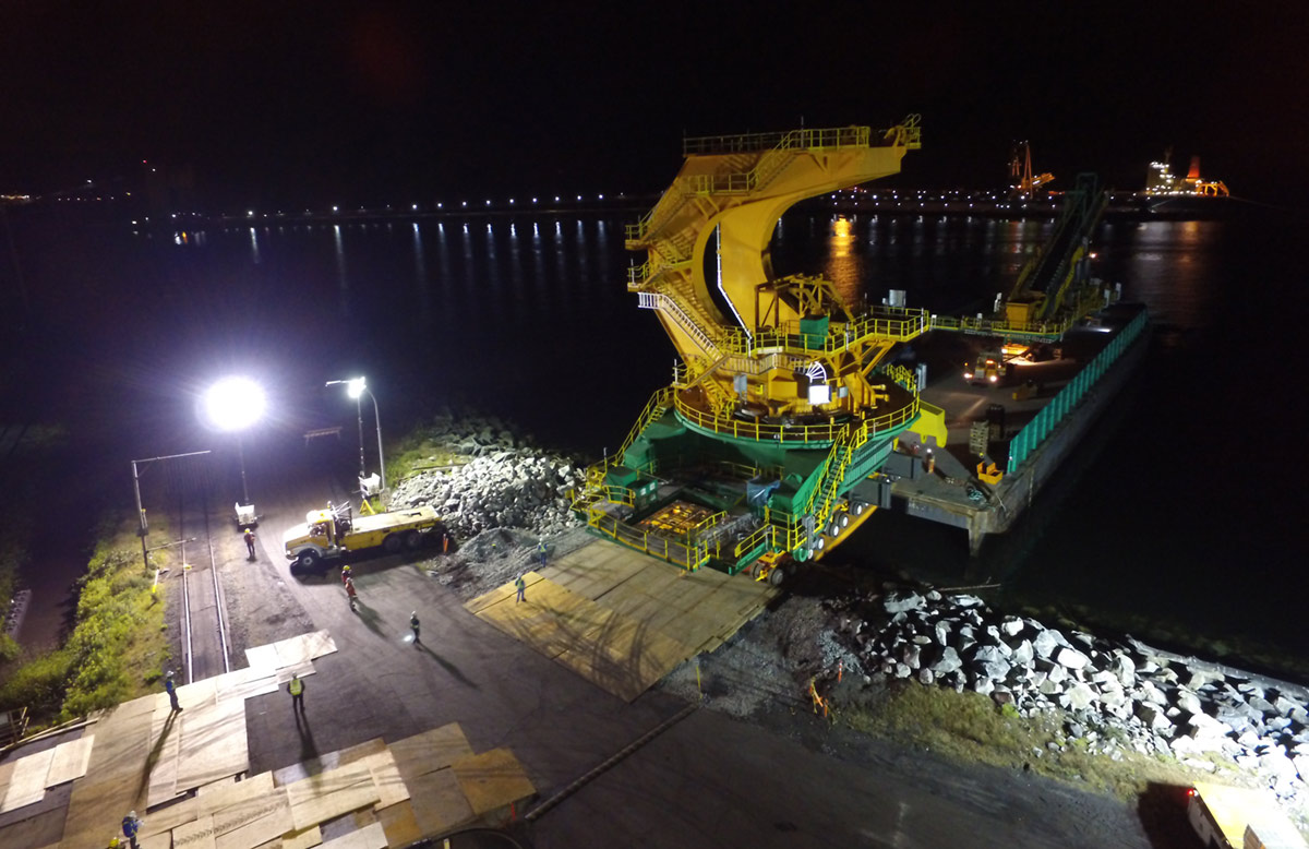 Heavy Barge Transport by Nickel Bros Industrial